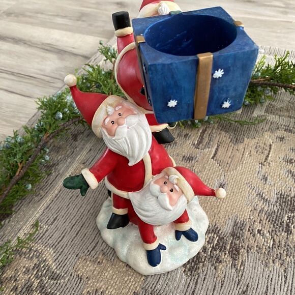 Home Interiors Santa Clause Decor Candle Holder - Picture 2 of 7